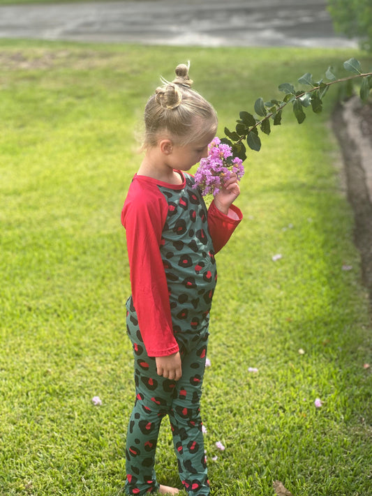 Christmas Leopard Leggings Set