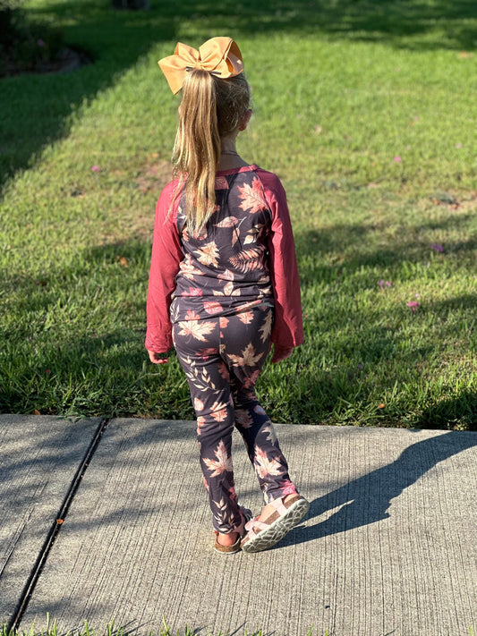 Fall leaves leggings Set