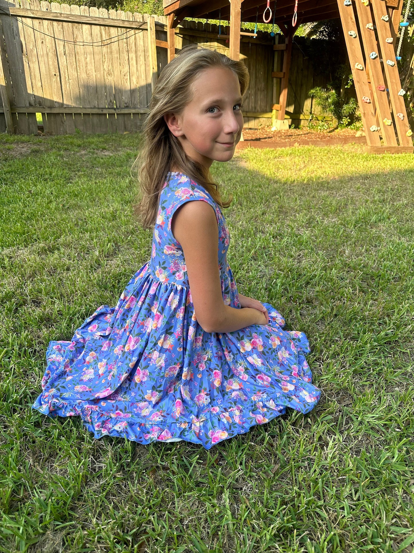 Floral High Low Dress