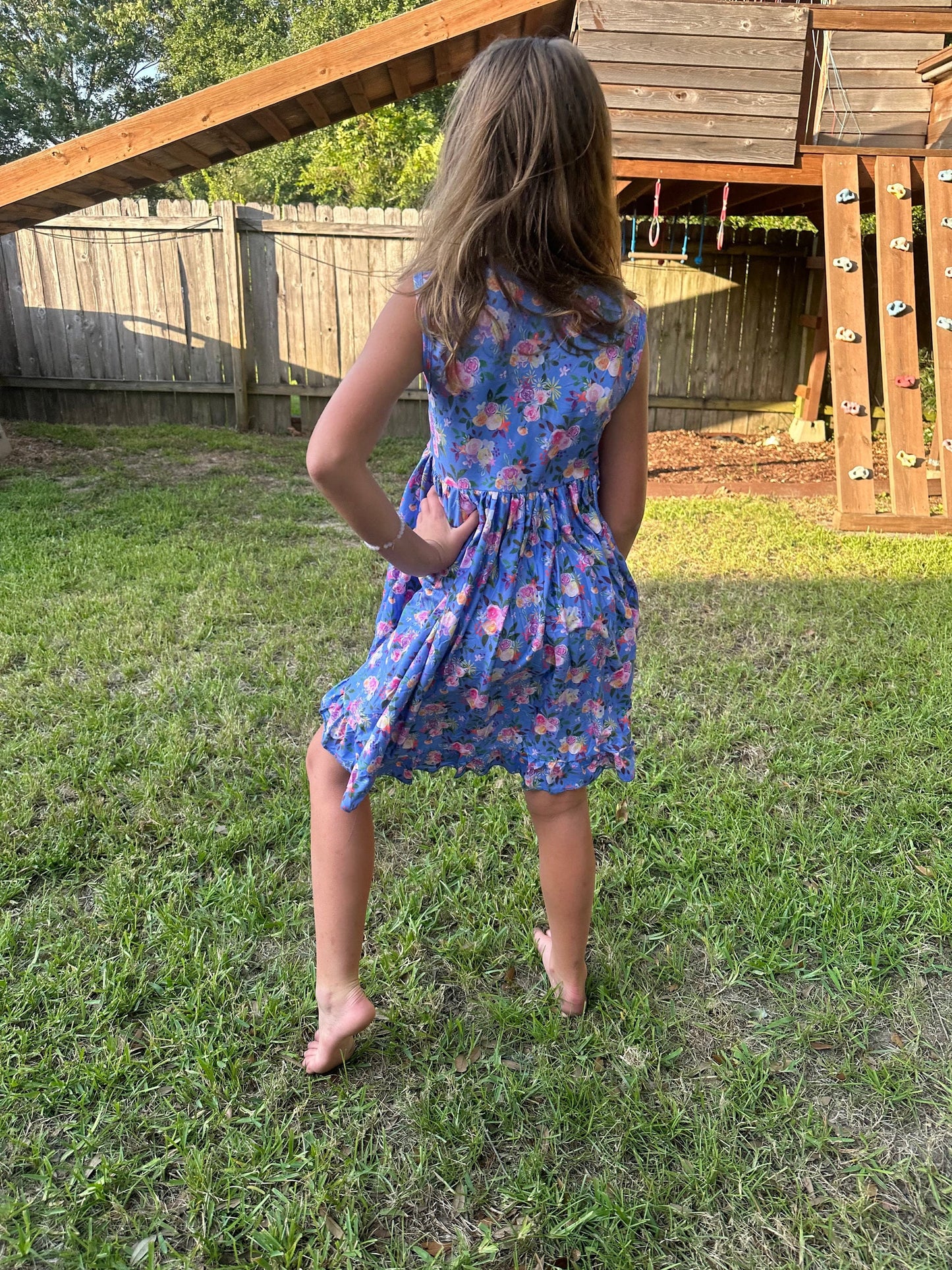Floral High Low Dress