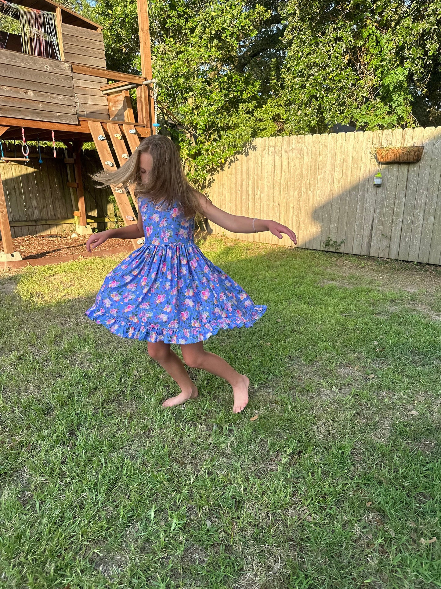 Floral High Low Dress