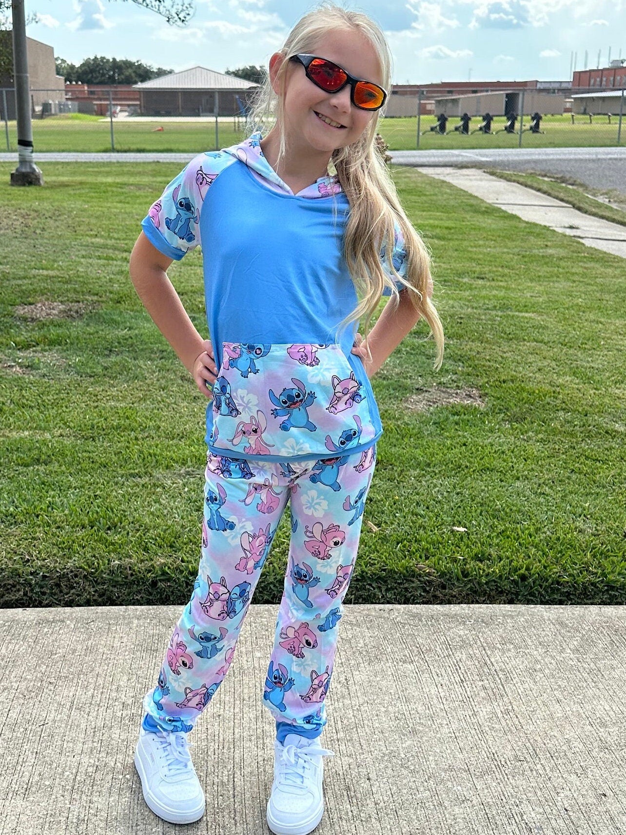 Angel and stitch jogger set