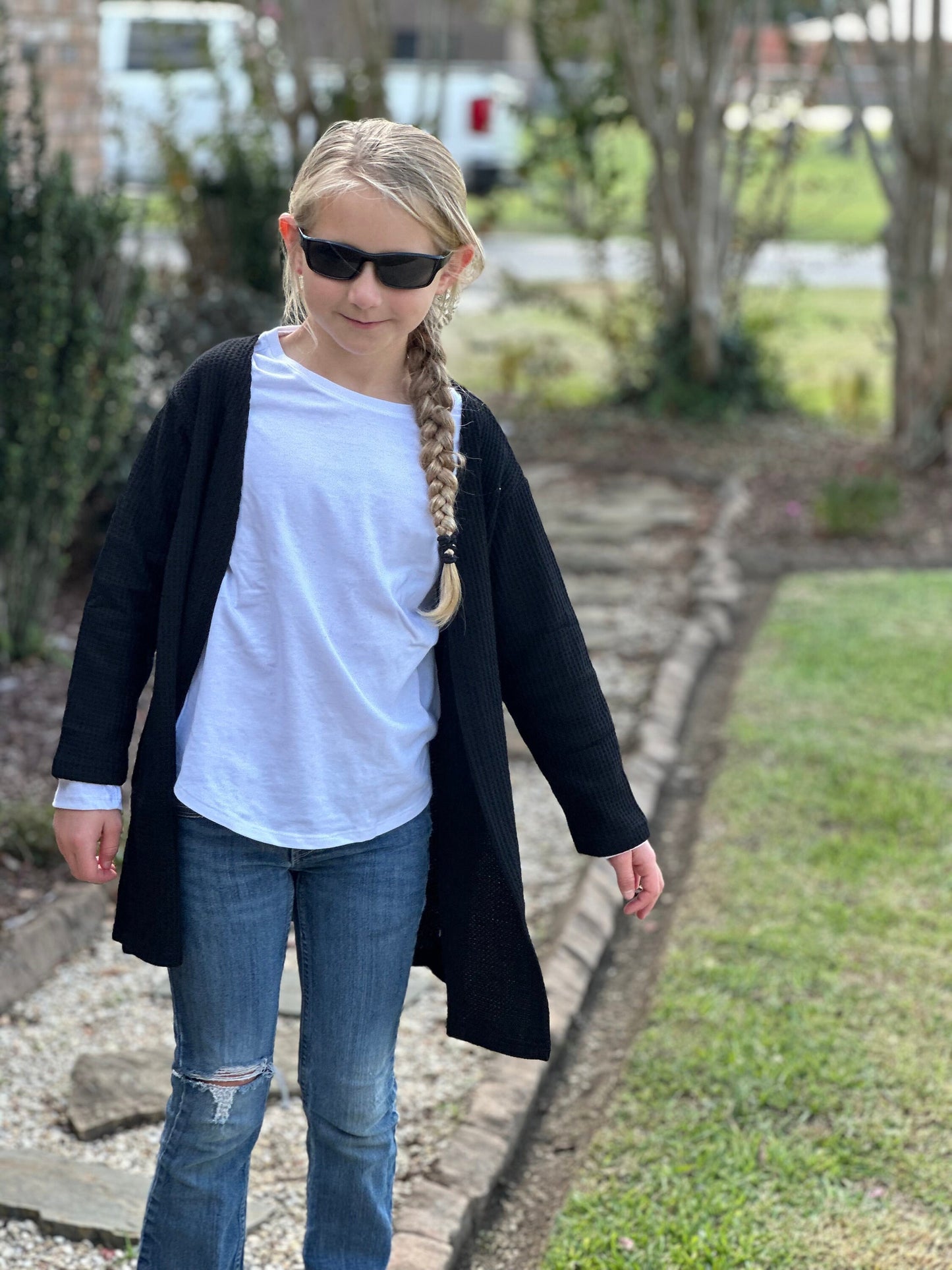 Black Waffle Sweater