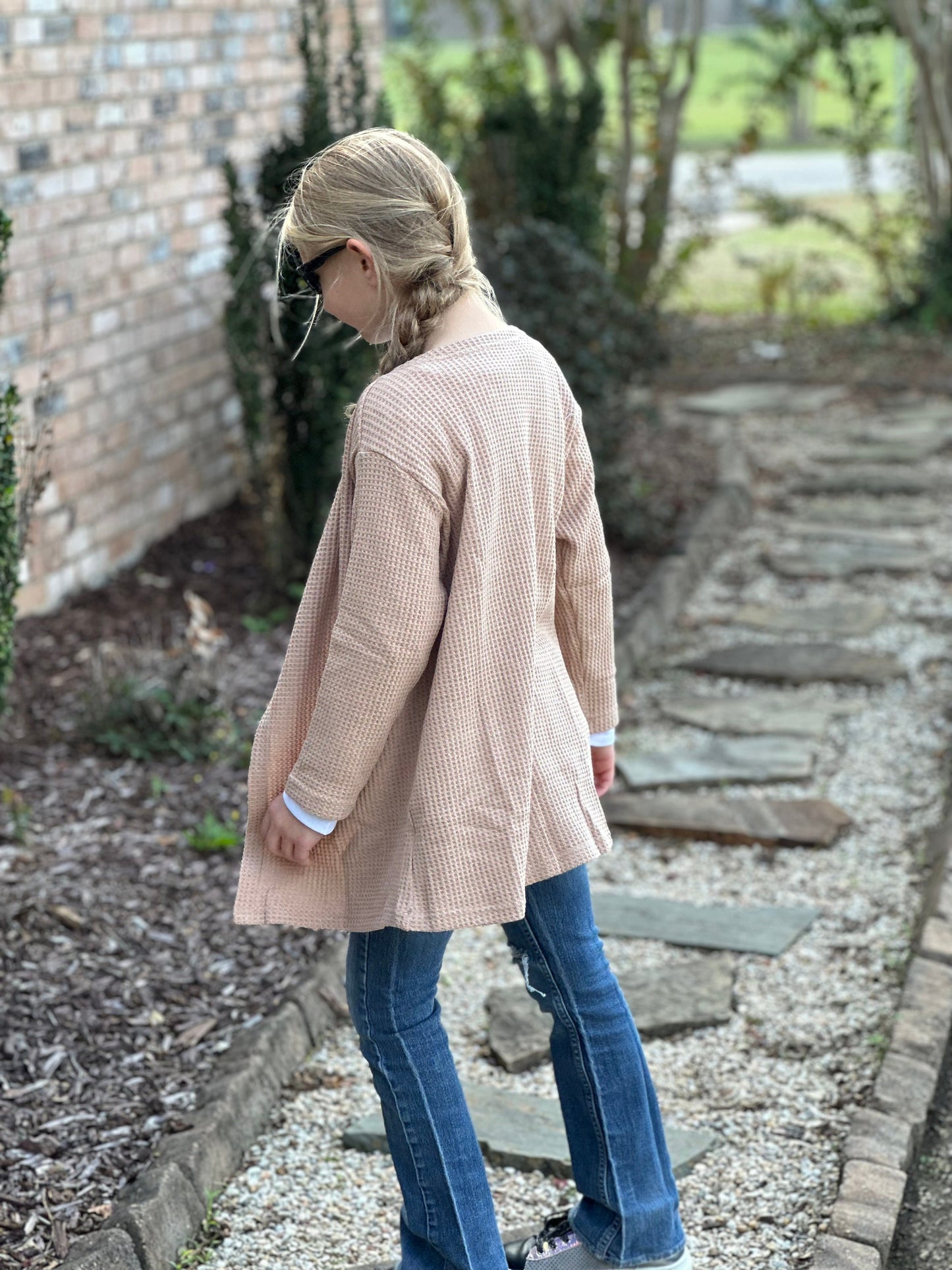 Tan Waffle Sweater