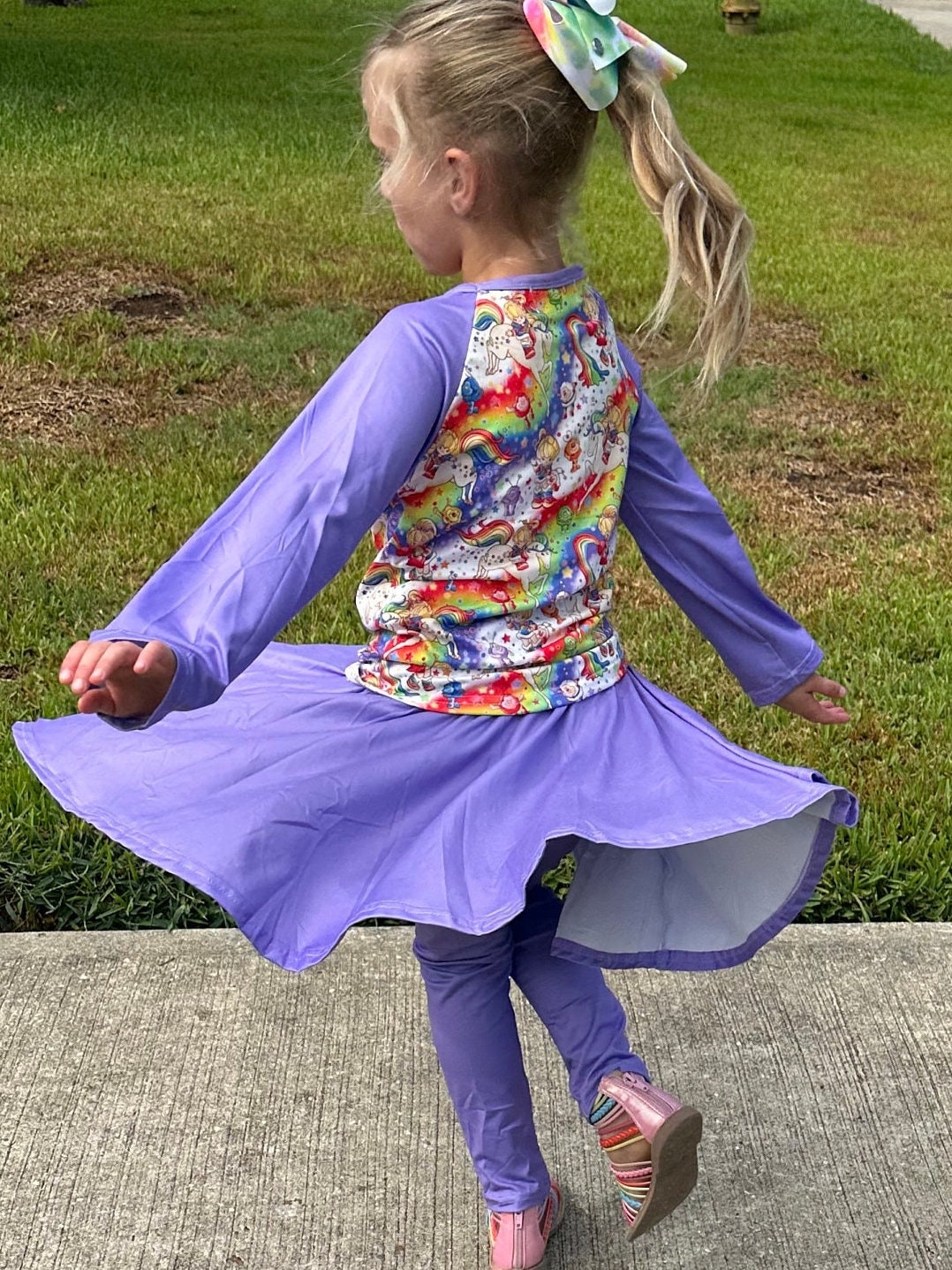 Rainbow Bright Twirl Skirt Leggings Set