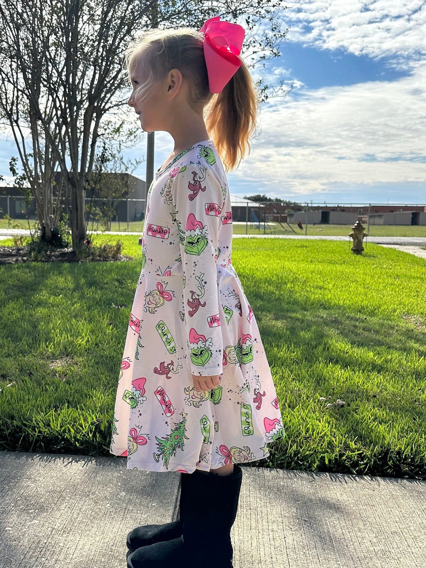 Grinch And Friends Twirl Dress