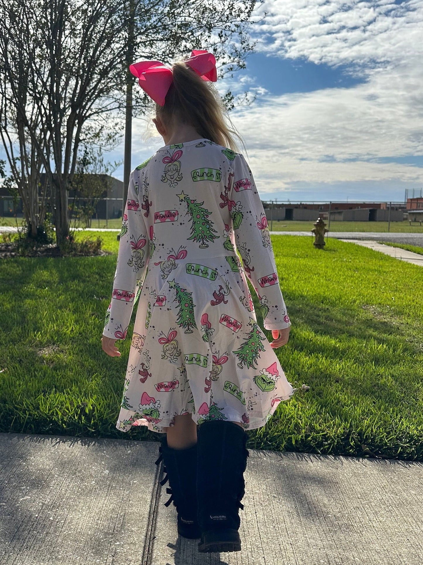 Grinch And Friends Twirl Dress
