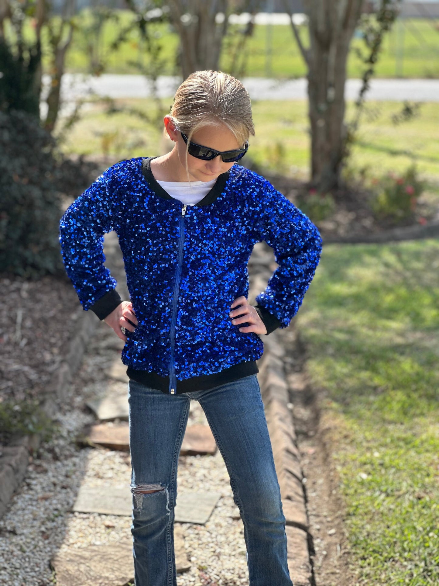 Royal Blue Sequin Jacket