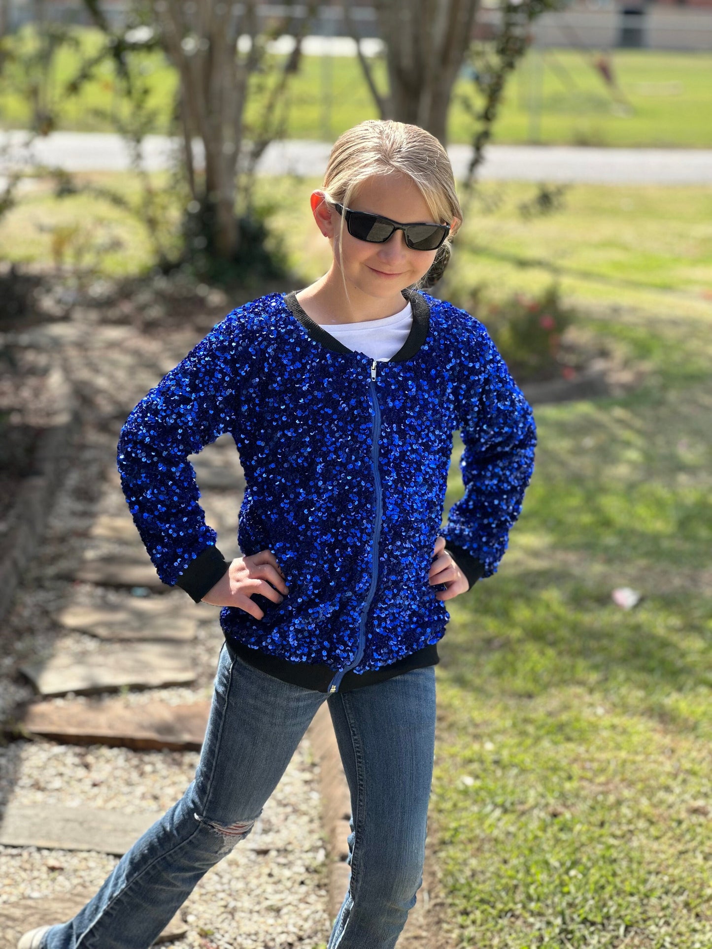 Royal Blue Sequin Jacket