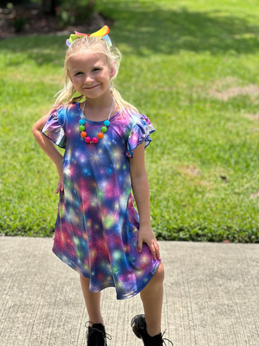 Christmas Lights Swing Dress