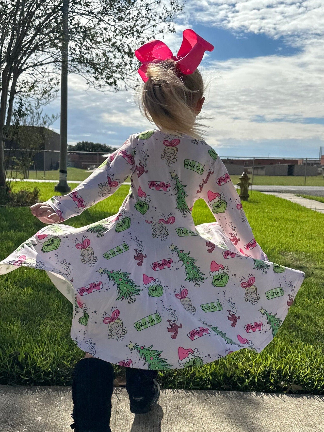 Grinch And Friends Twirl Dress
