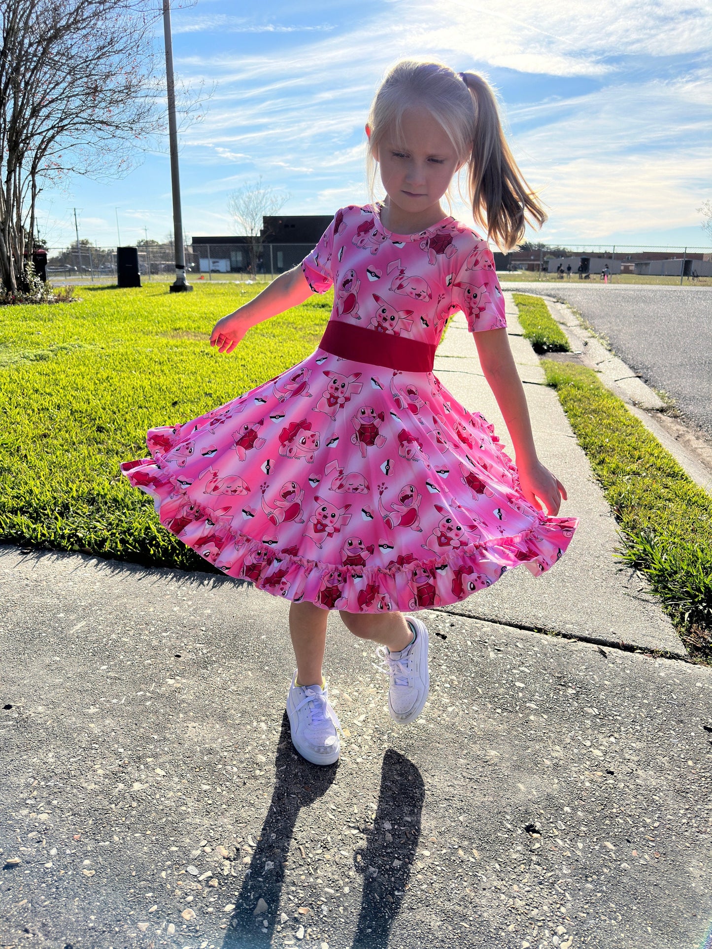 Pocket Characters Valentines Day Twirl Dress