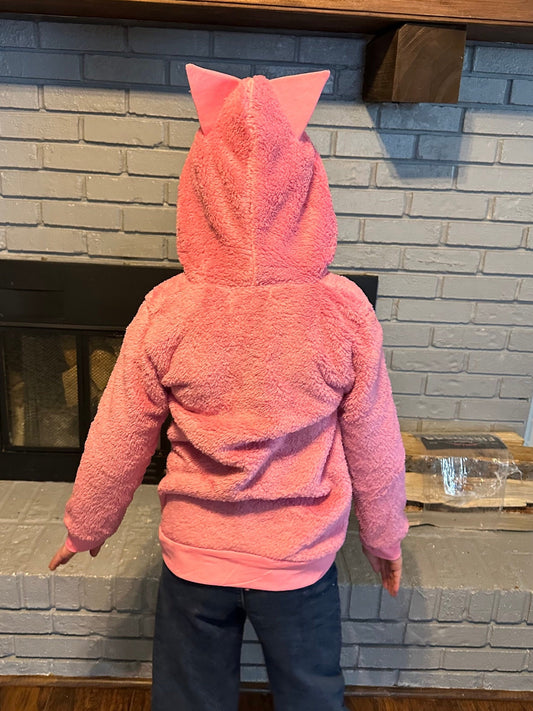 Pink Kitty Zip Up Fleece