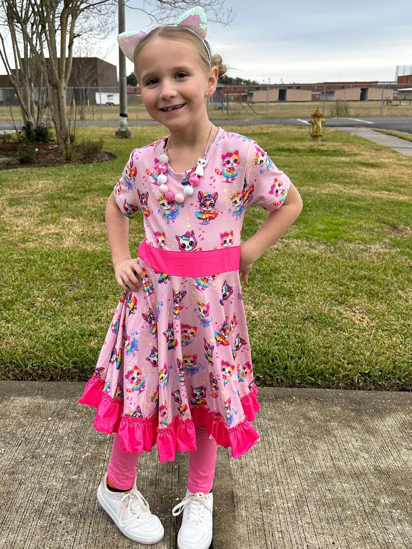 Ballerina Kitty Twirl Dress