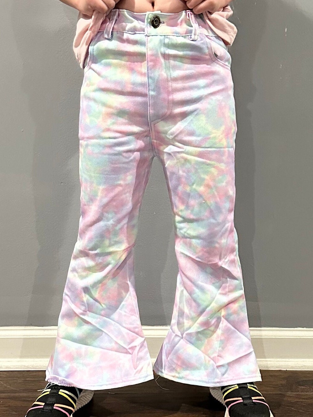 Pastel Marble Faux Denim Jeans