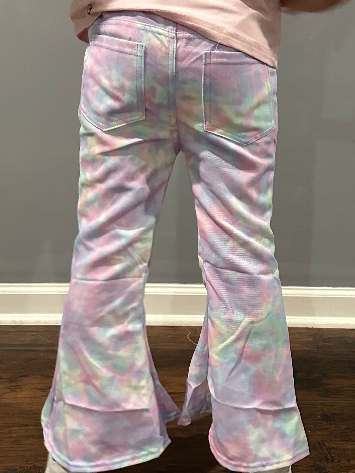 Pastel Marble Faux Denim Jeans