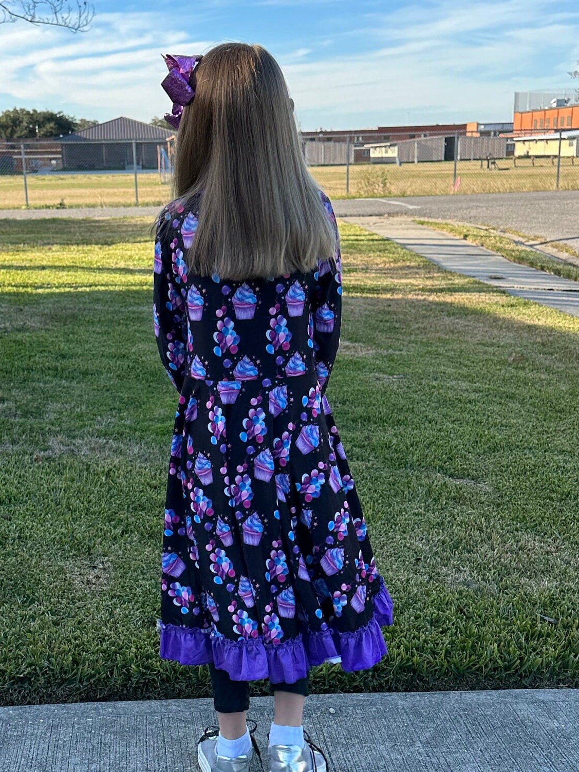 Purple birthday Twirl Dress