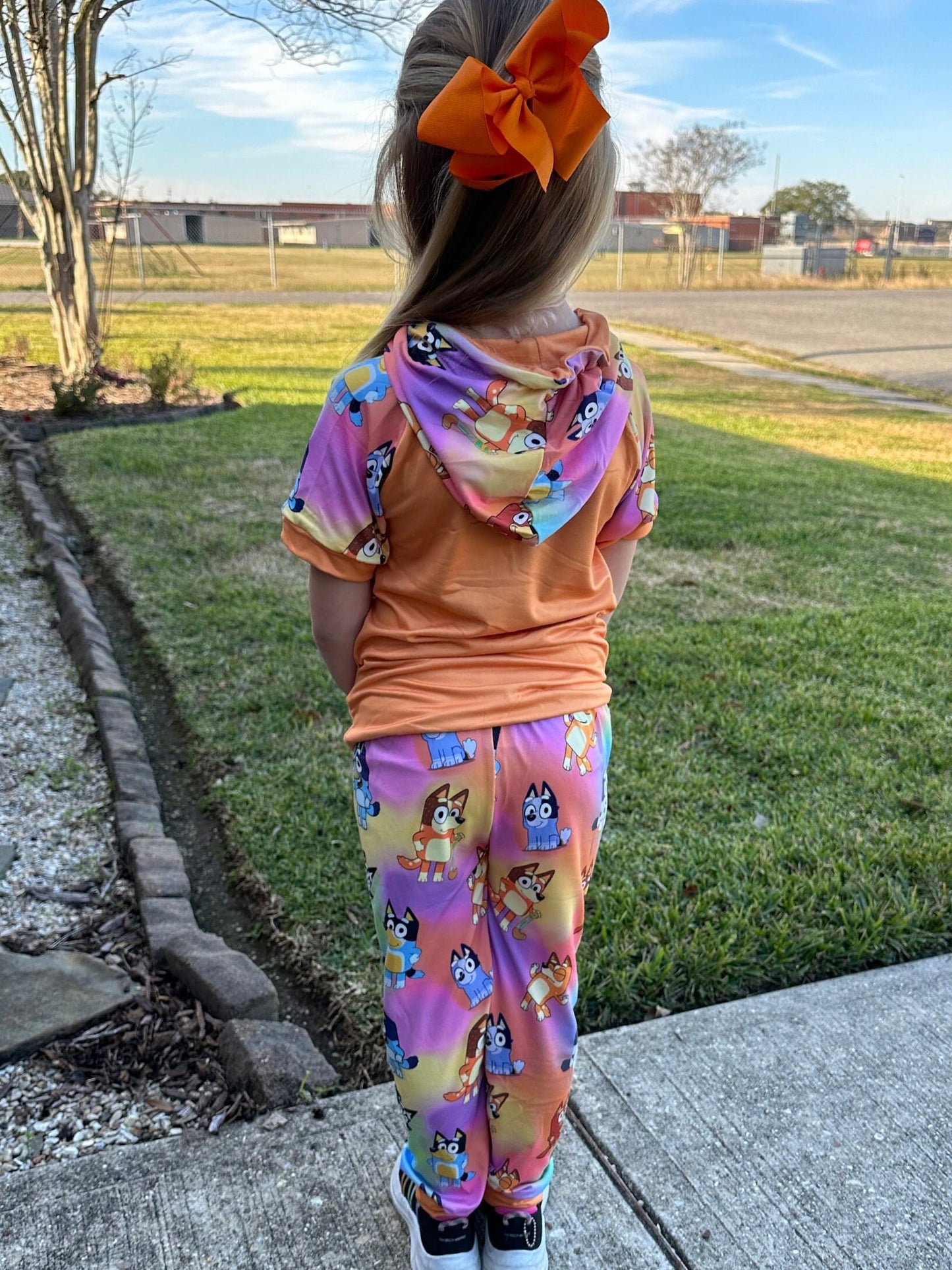 Rainbow Blue Dog and Friends Jogger Set