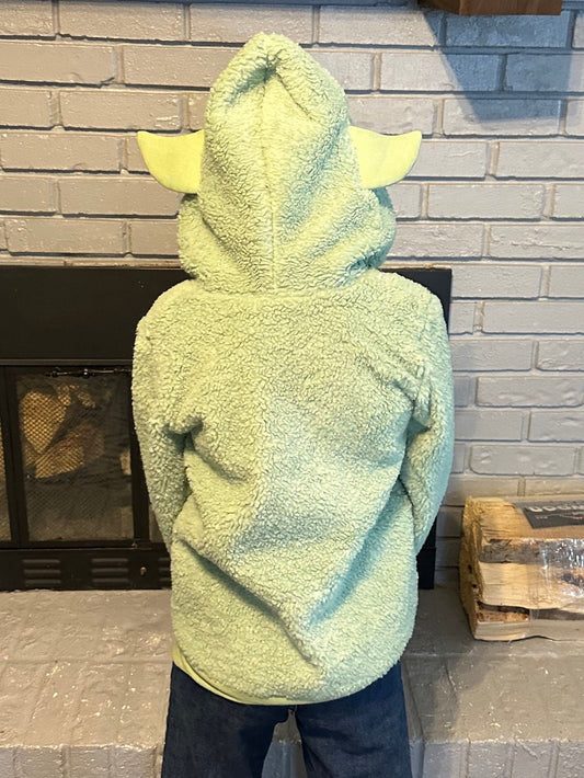 Green Space Guy Zip Up Fleece Hoodie