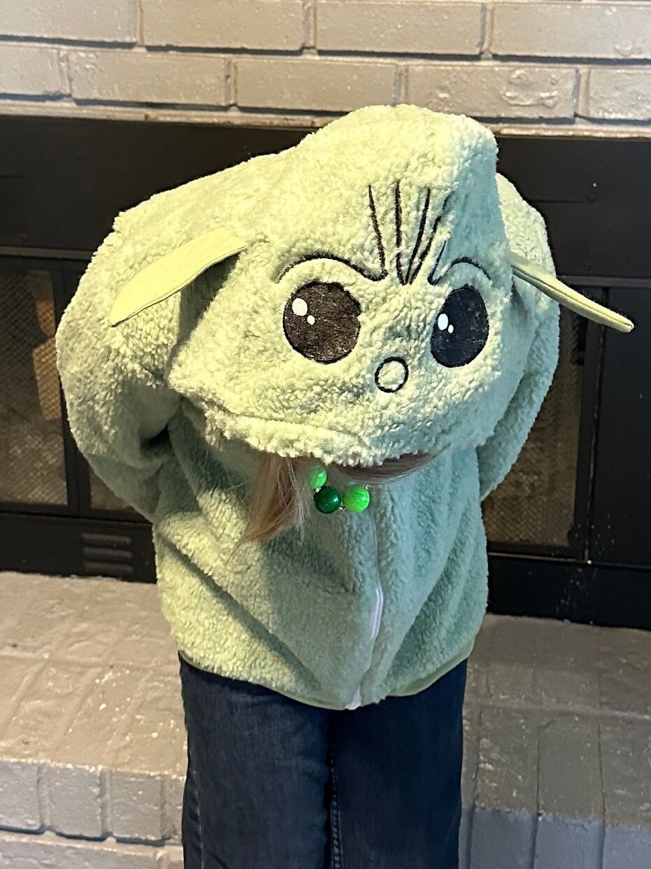Green Space Guy Zip Up Fleece Hoodie