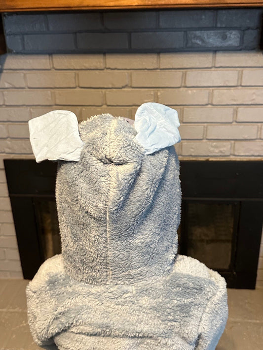 Blue Alien Zip Up Fleece Hoodie