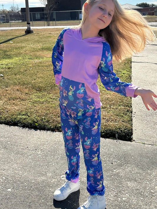 Blue Alien Outer Space Jogger Set