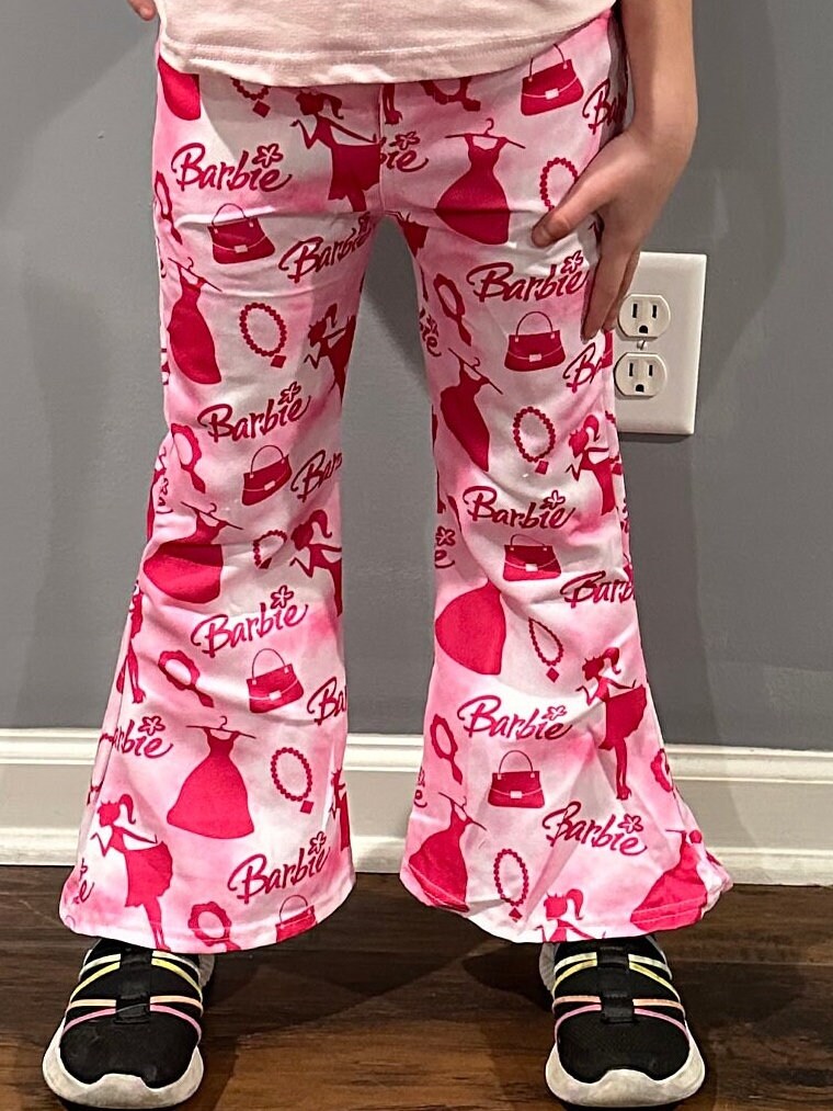 Pink and White Doll Faux Jeans