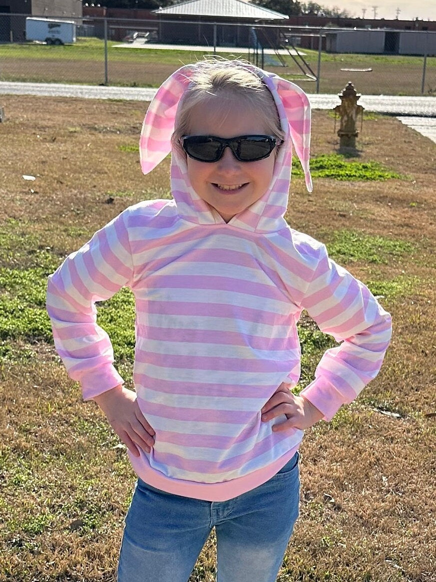 Pink Bunny Eared Hoodie