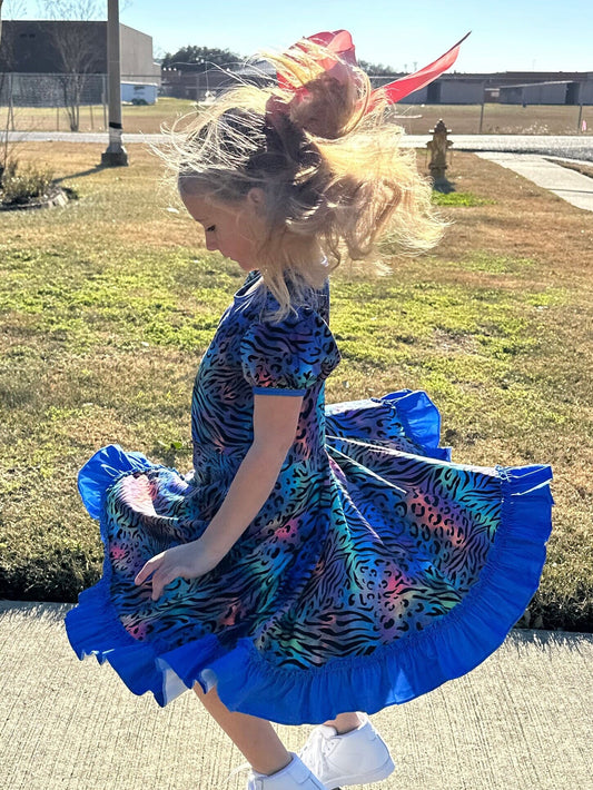 Zebra Cheetah Leopard Twirl Dress