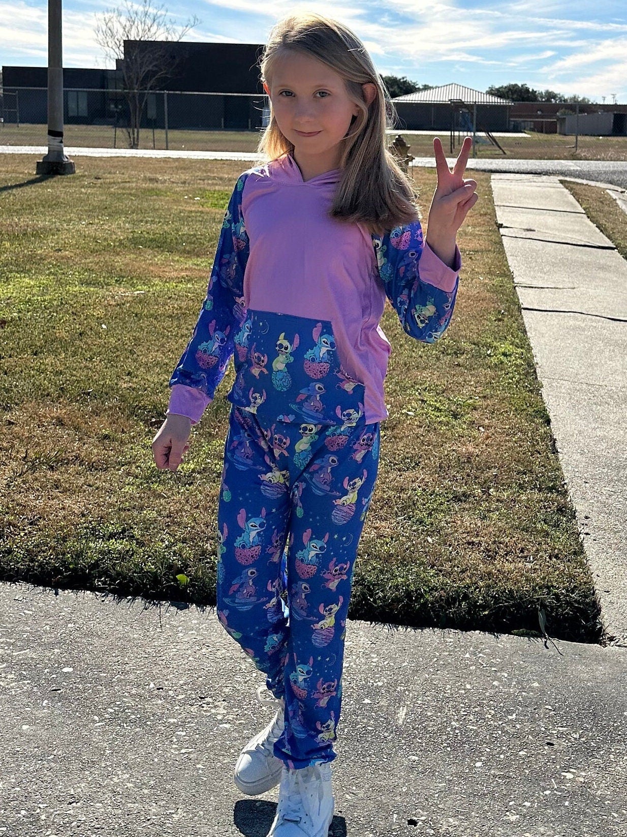 Blue Alien Outer Space Jogger Set