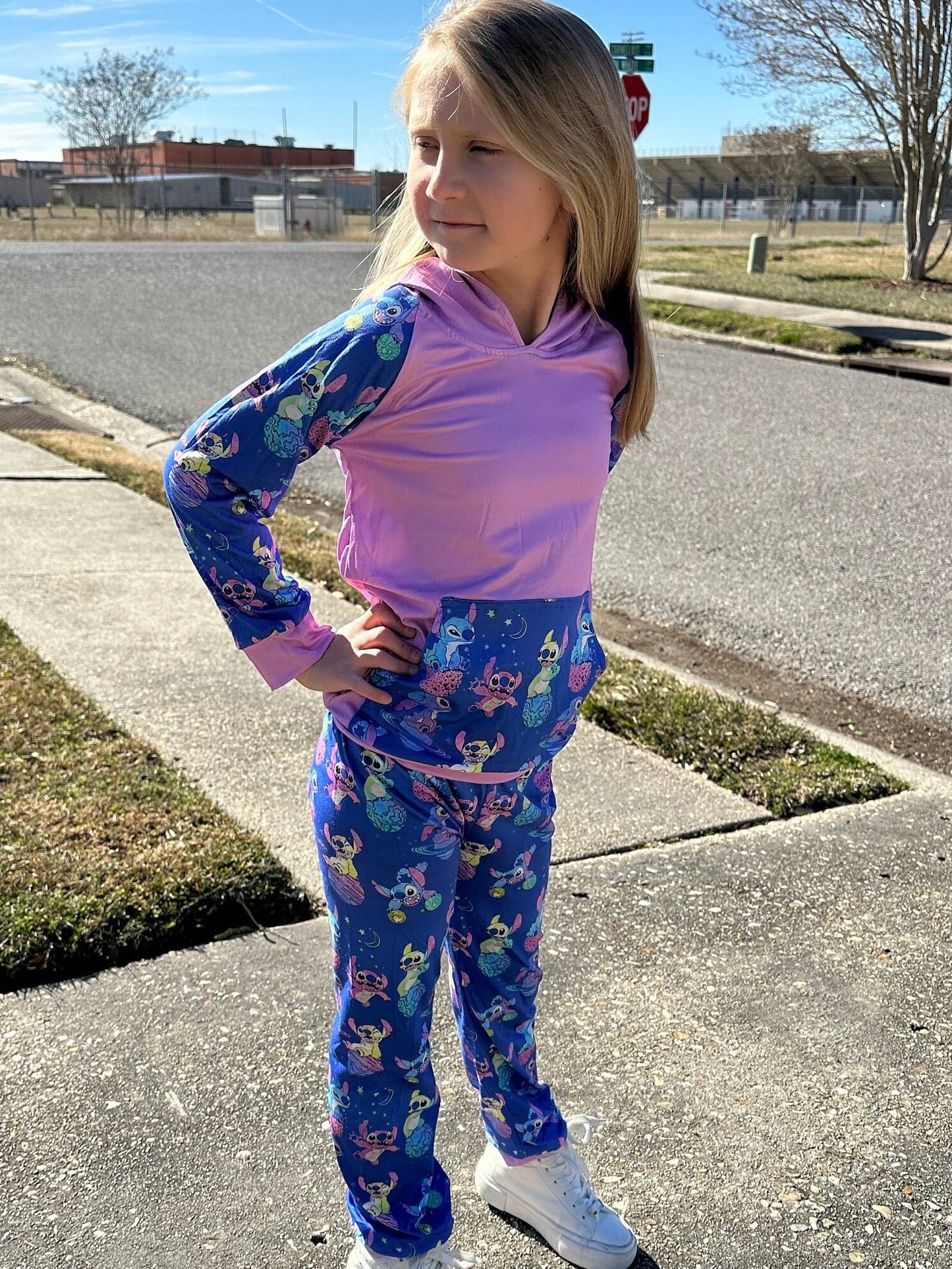 Blue Alien Outer Space Jogger Set