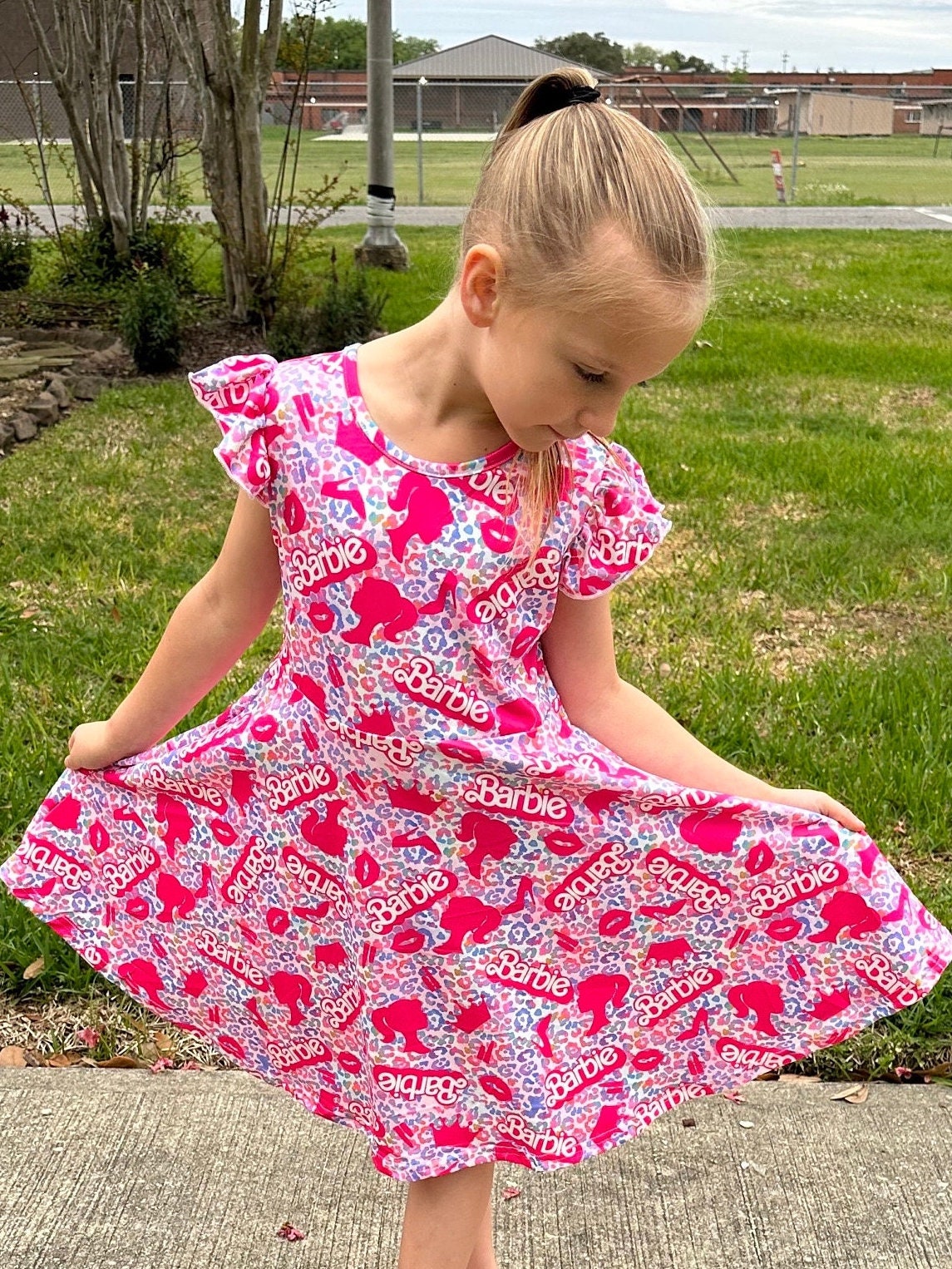 Pink Doll cheetah Twirl Dress