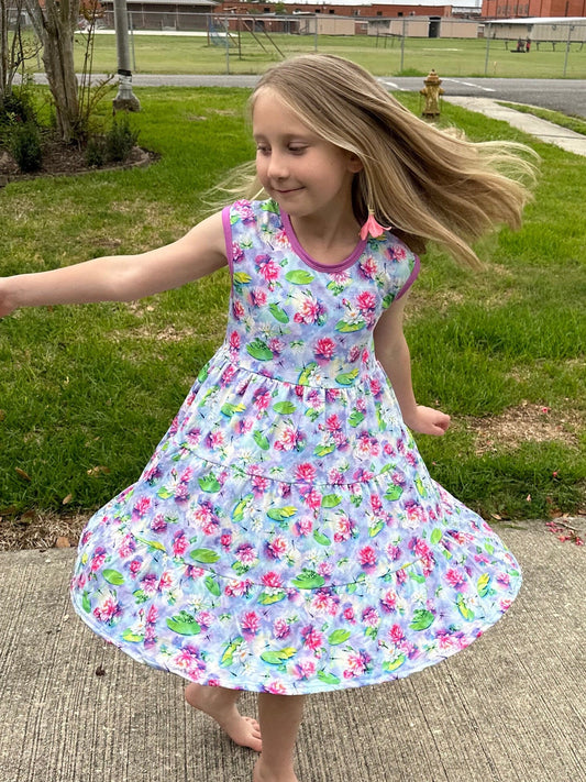 Lilypads Tiered Twirl Tank