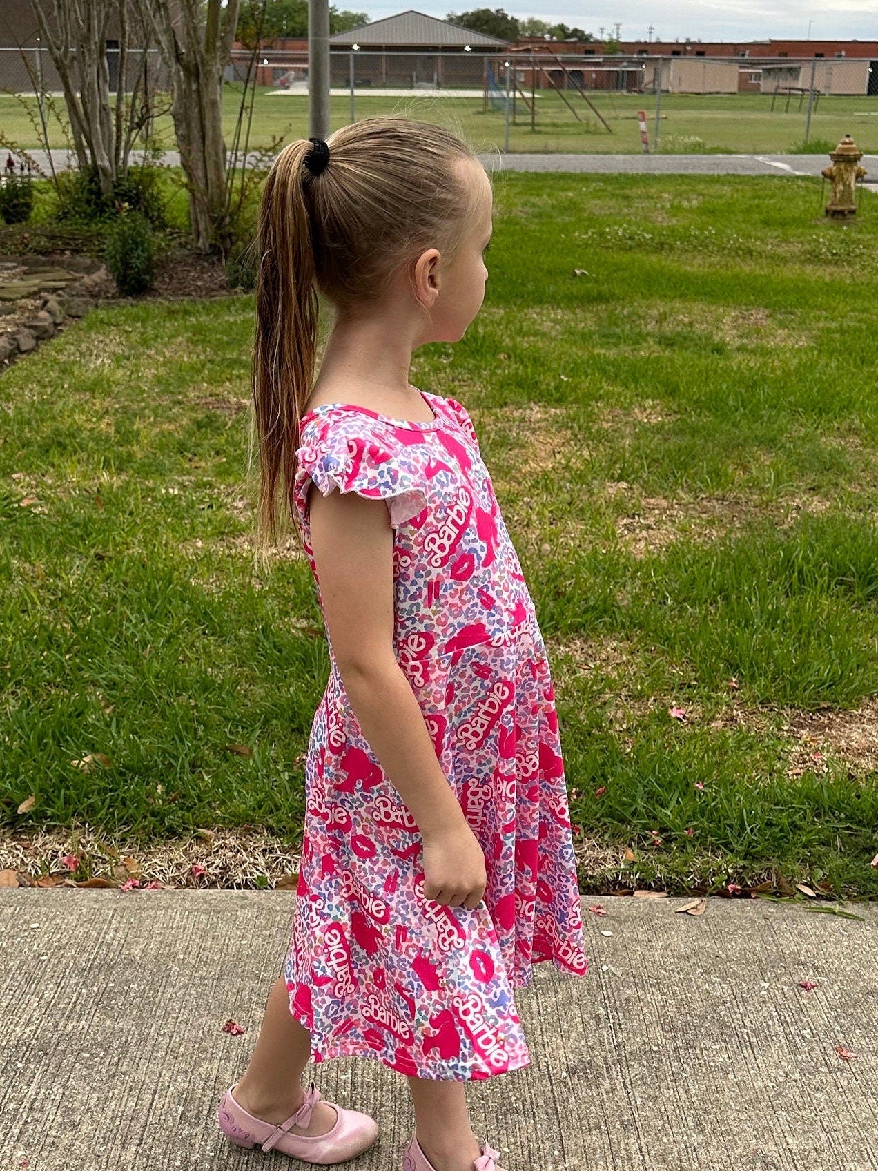 Pink Doll cheetah Twirl Dress