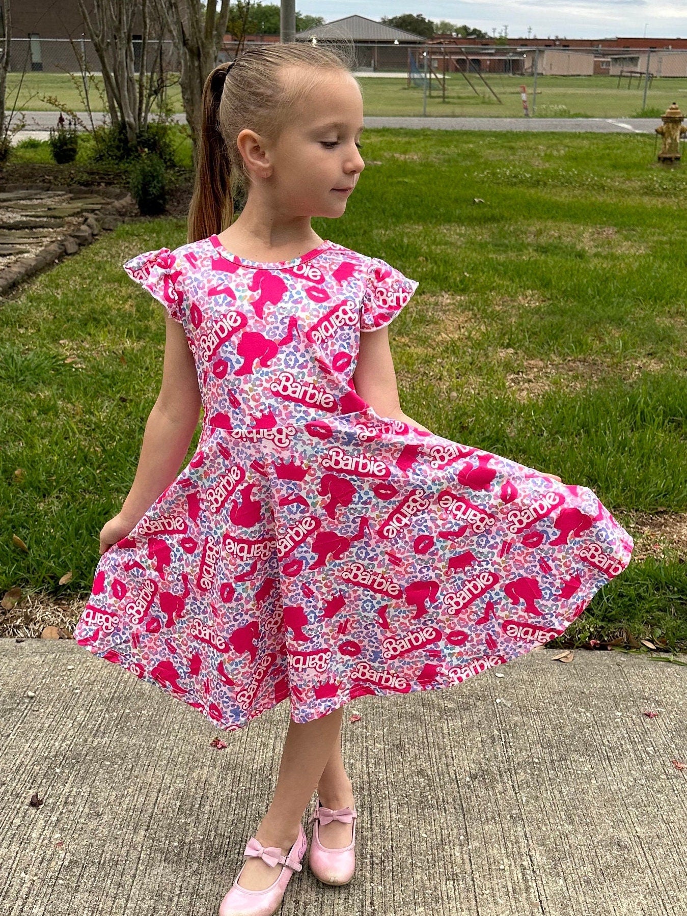Pink Doll cheetah Twirl Dress