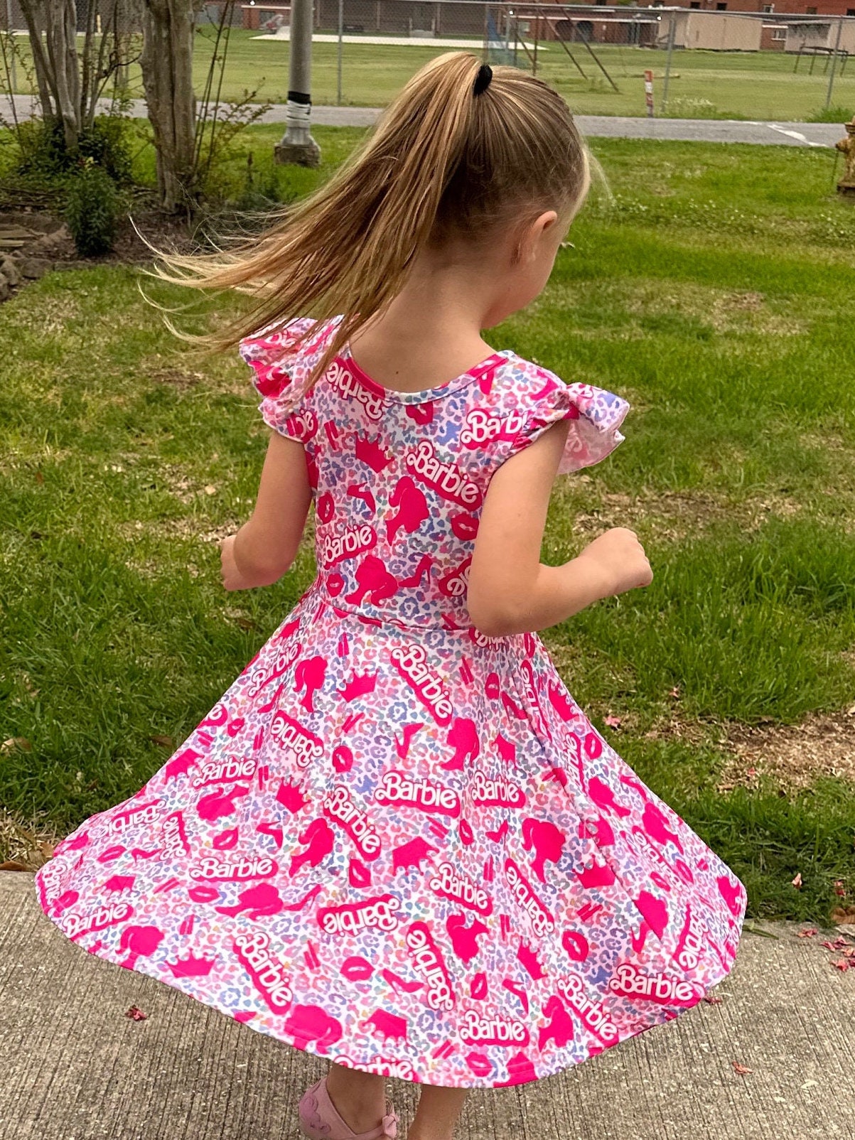Pink Doll cheetah Twirl Dress