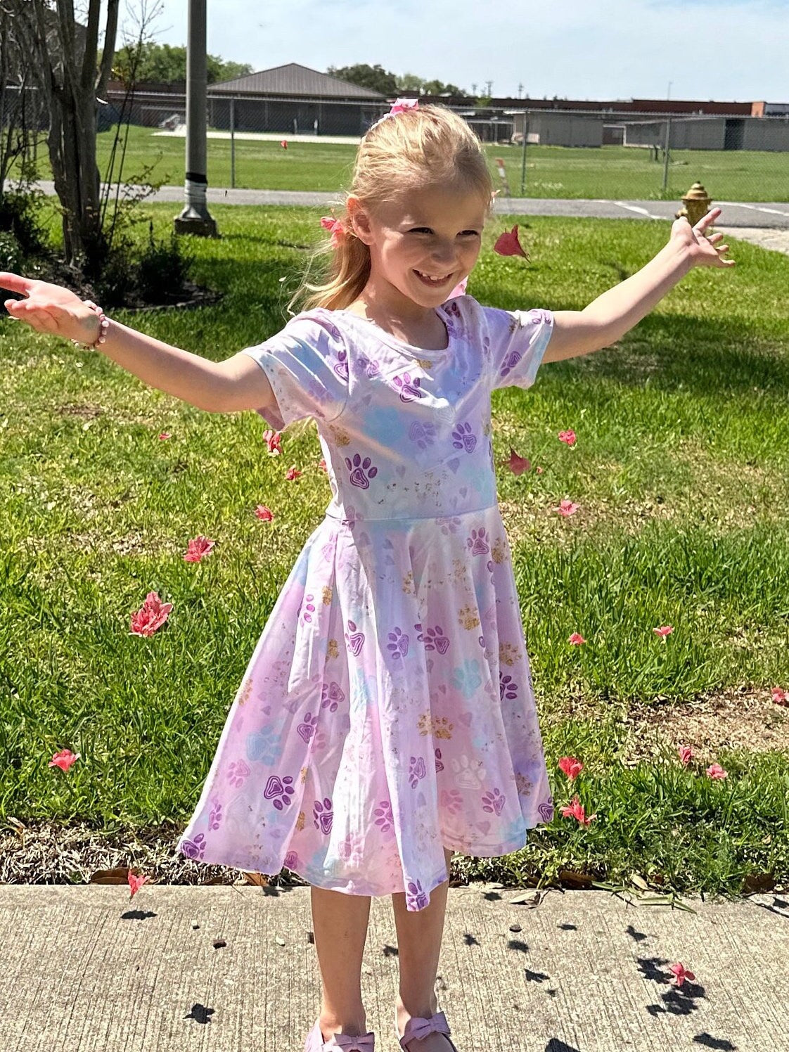 purple paws twirl dress