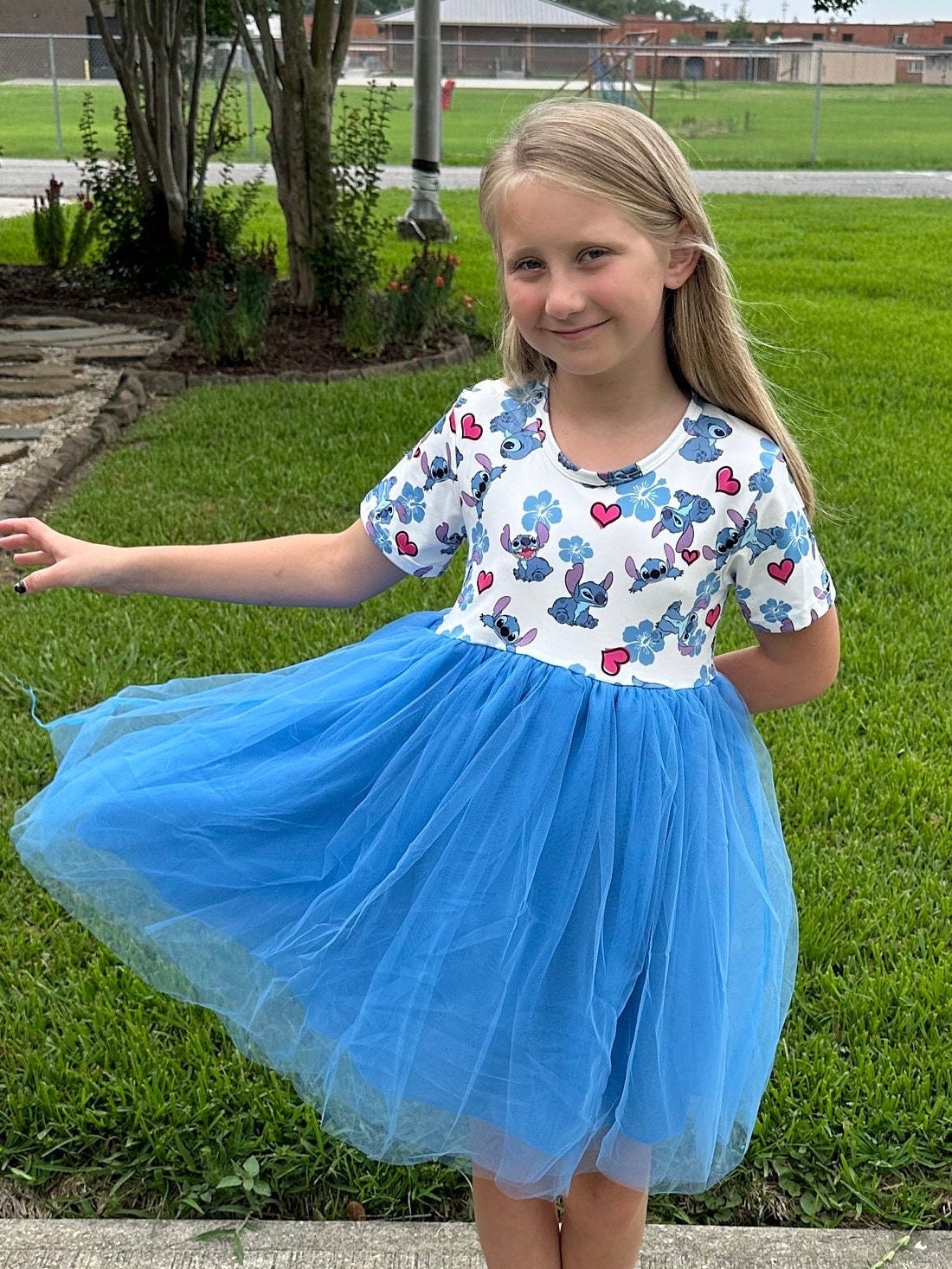 Blue Alien Tulle Dress