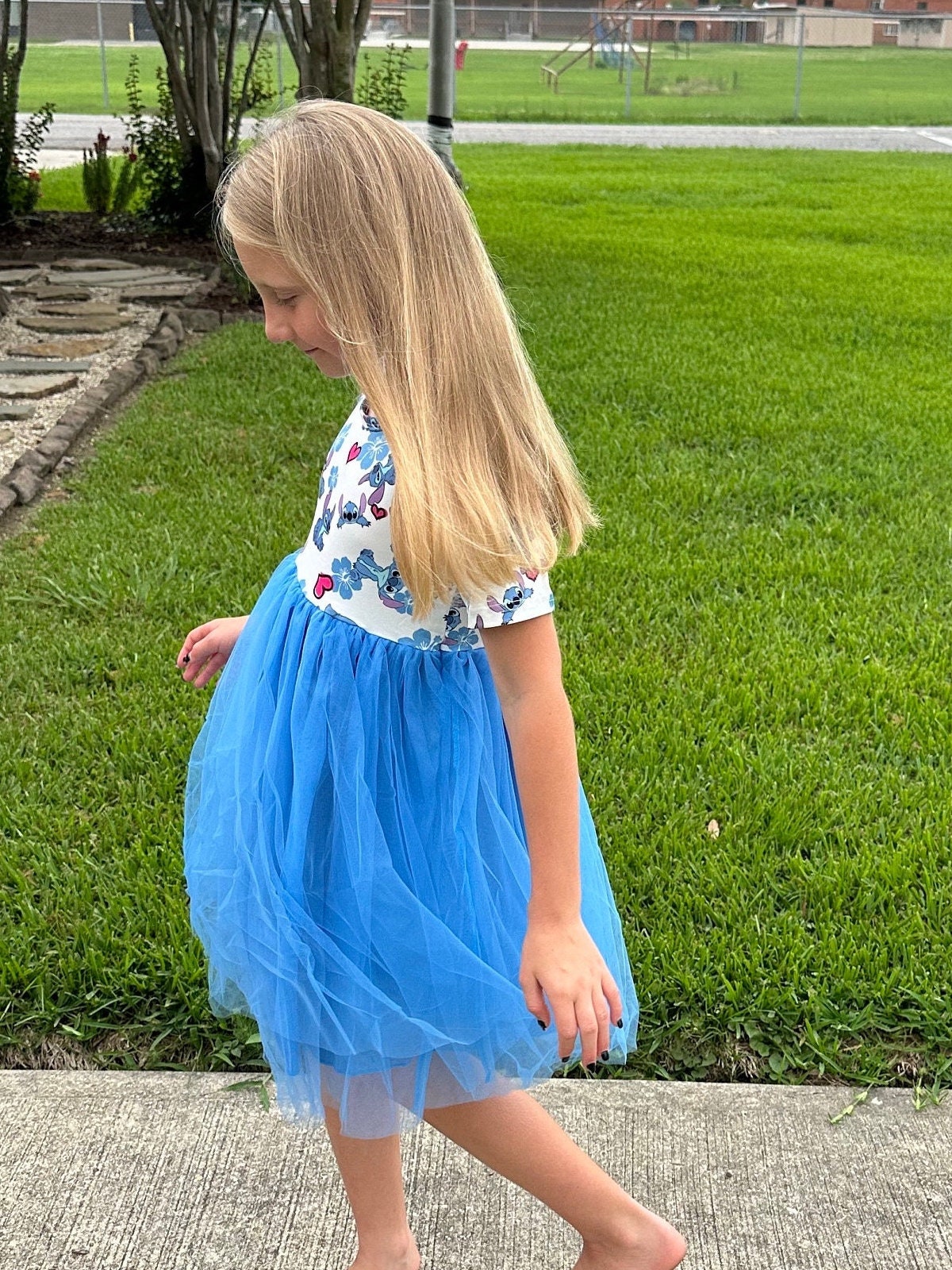 Blue Alien Tulle Dress