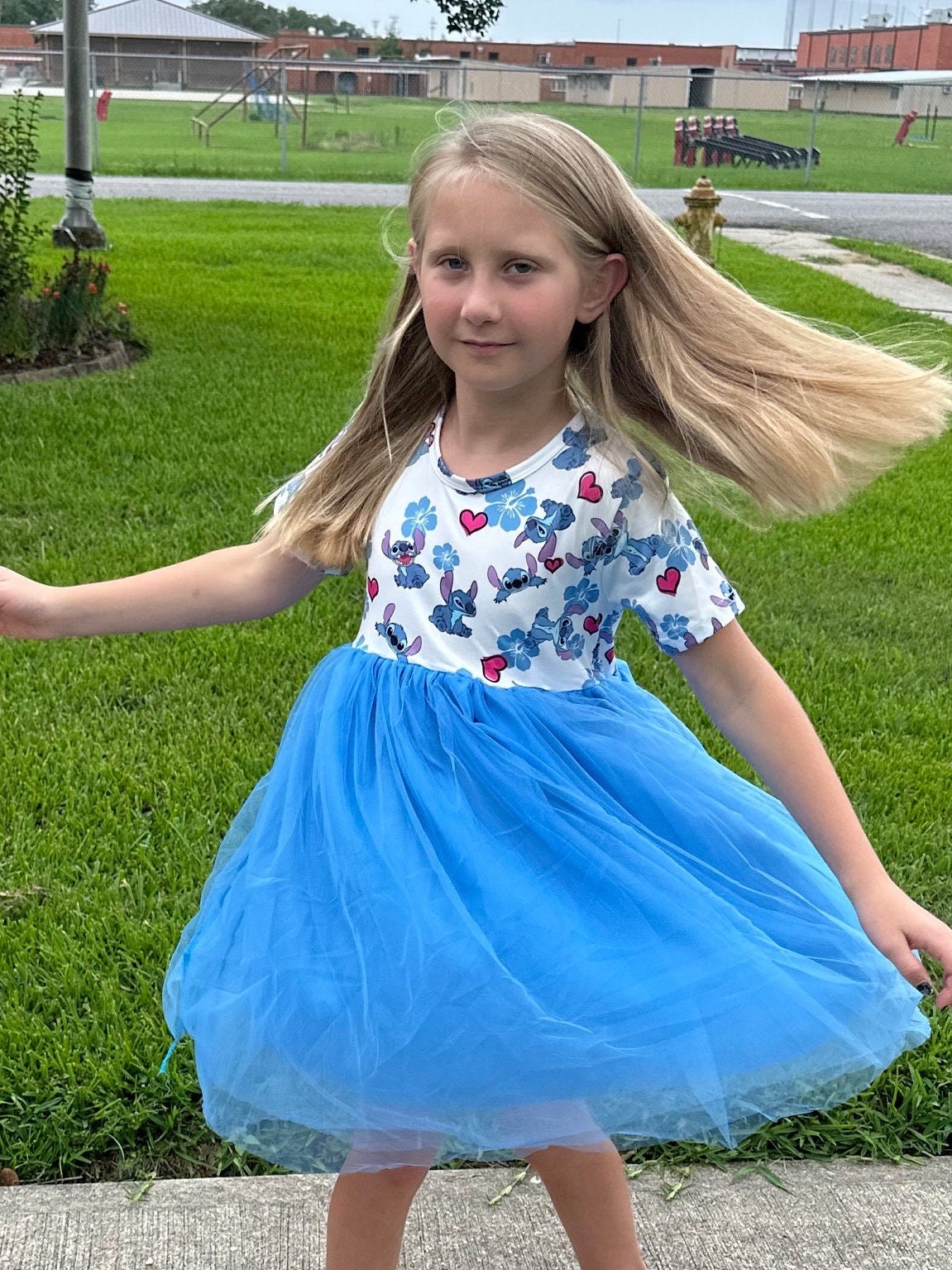 Blue Alien Tulle Dress