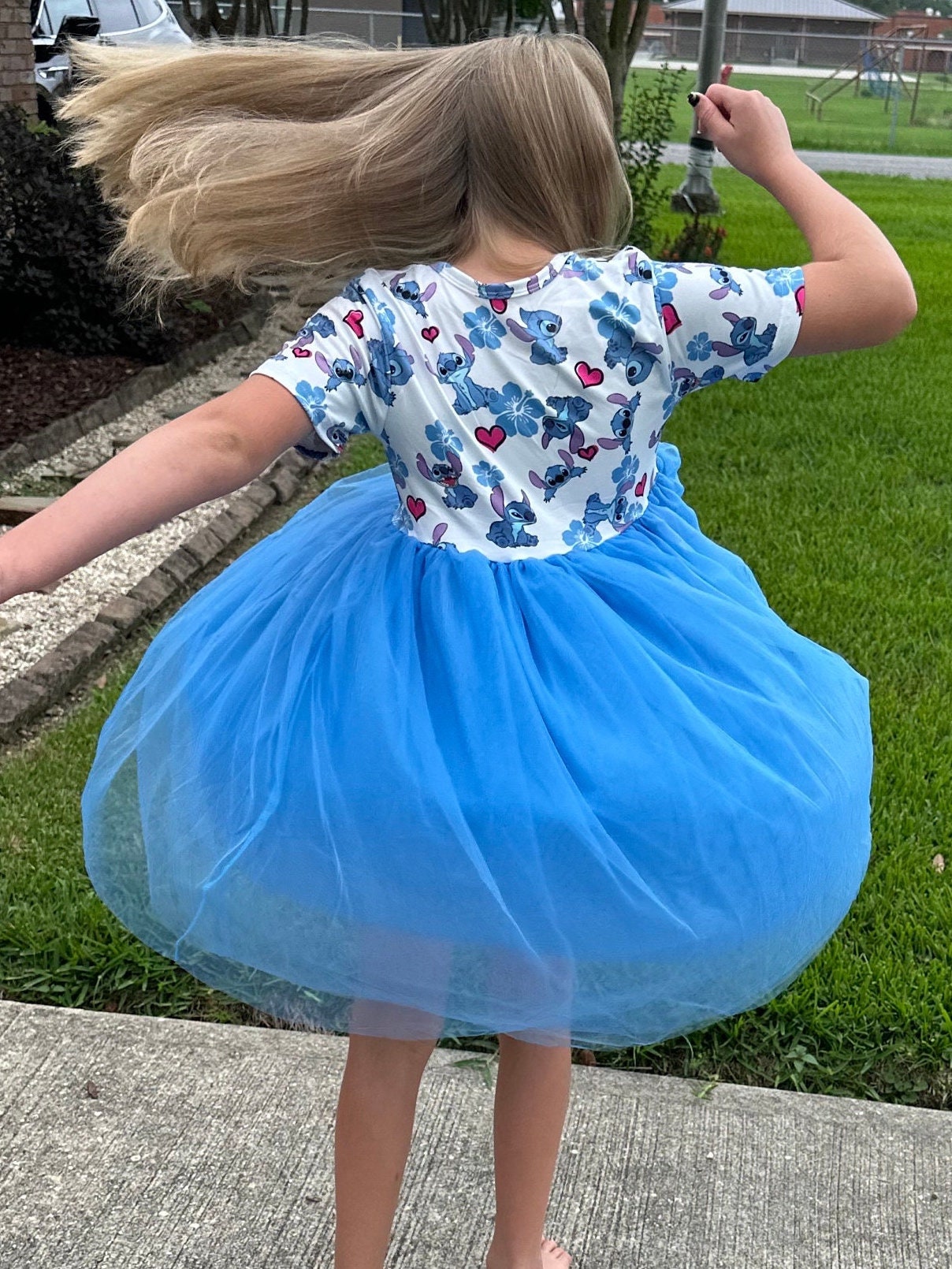 Blue Alien Tulle Dress