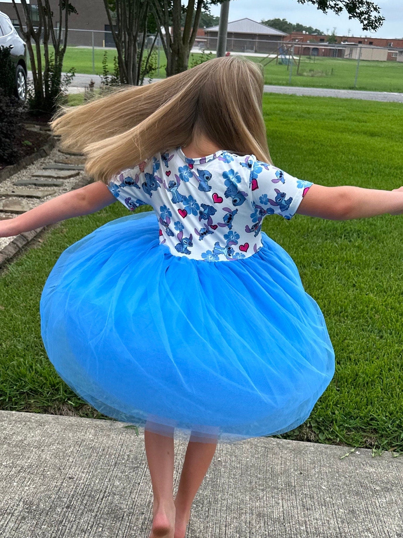 Blue Alien Tulle Dress