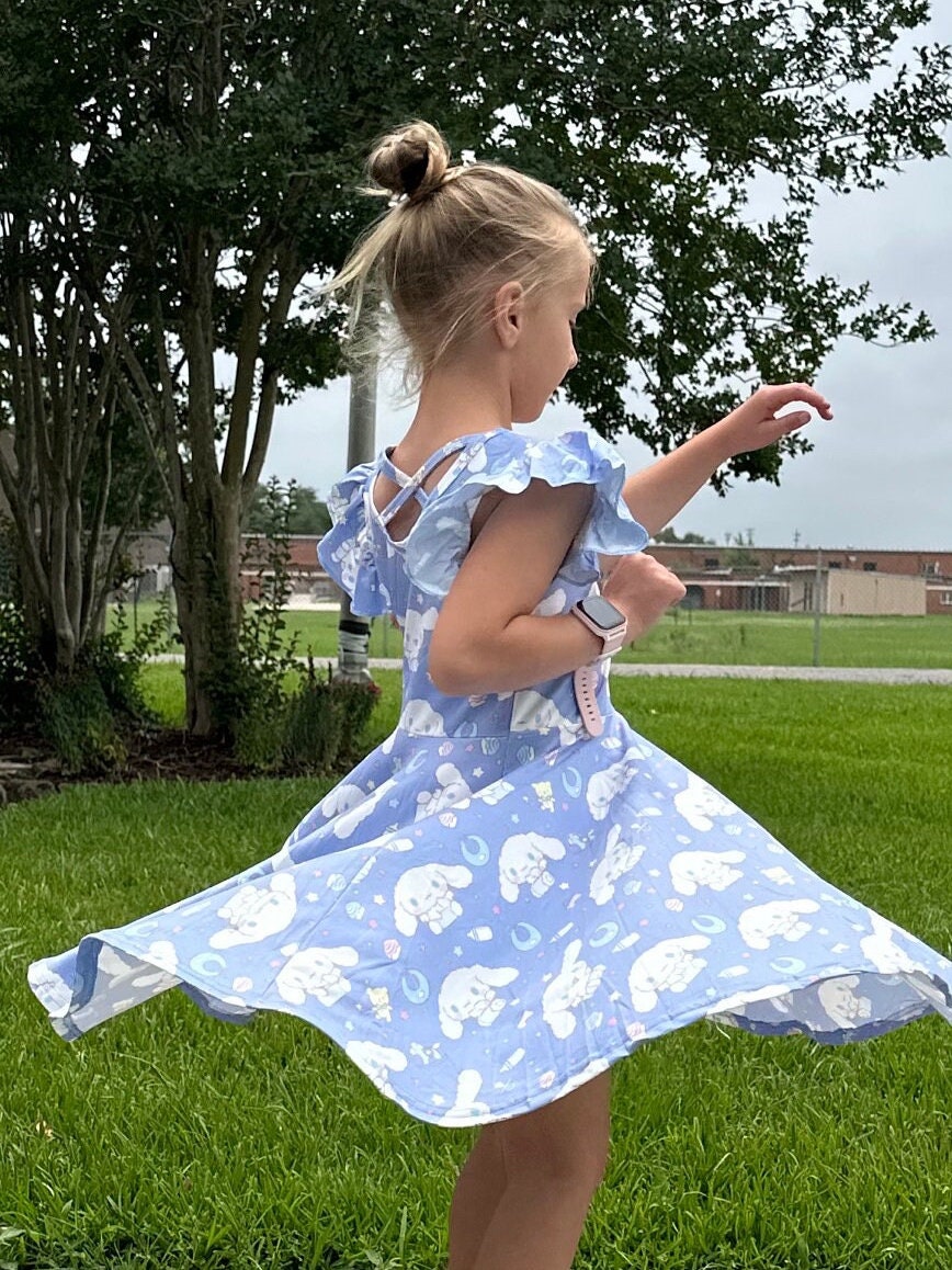 Kawaii Puppy Crossback Twirl Dress