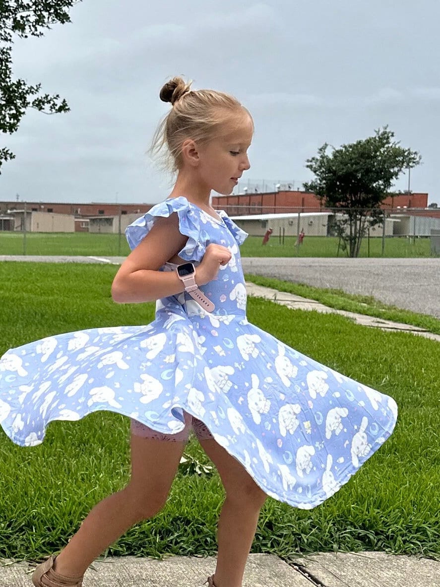 Kawaii Puppy Crossback Twirl Dress