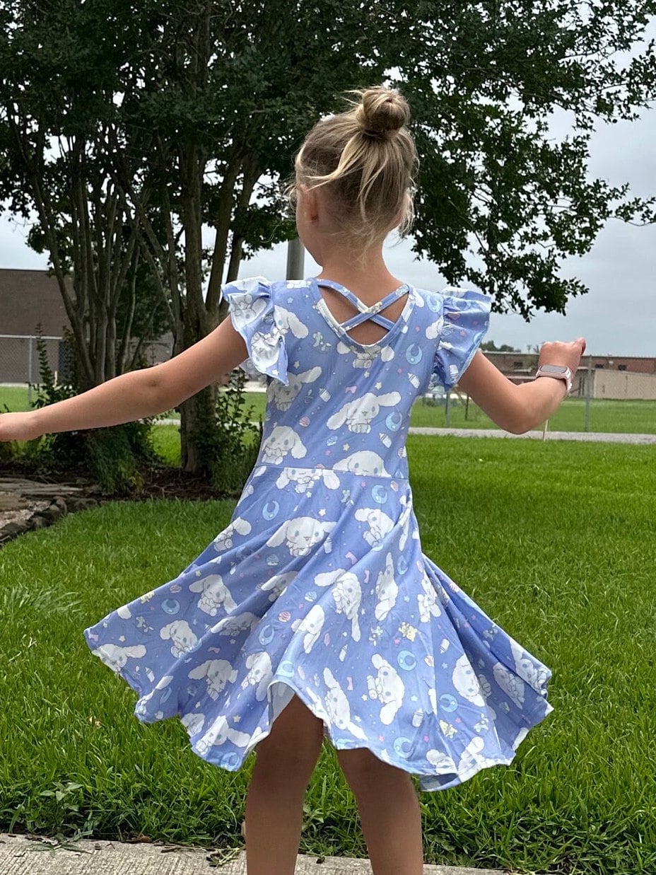 Kawaii Puppy Crossback Twirl Dress