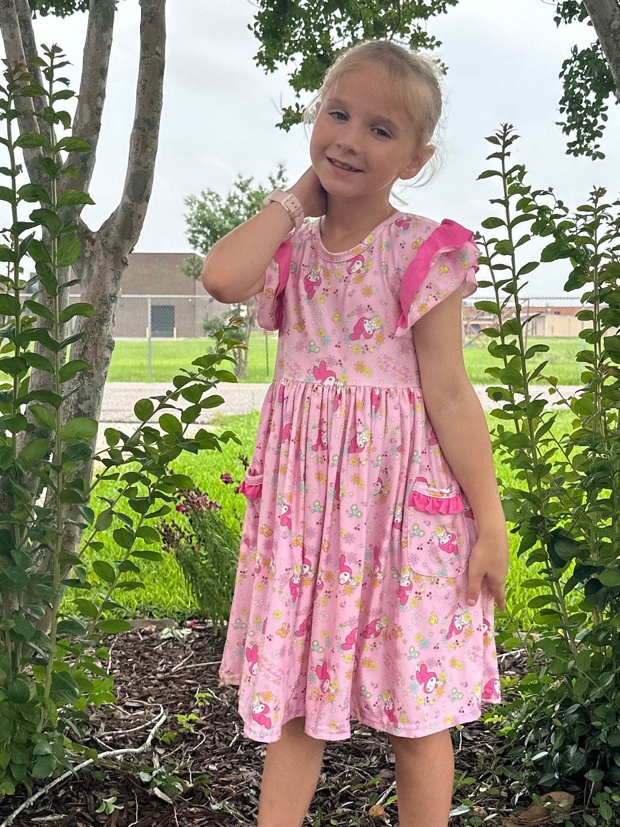 Kawaii Bunny Pocket Dress
