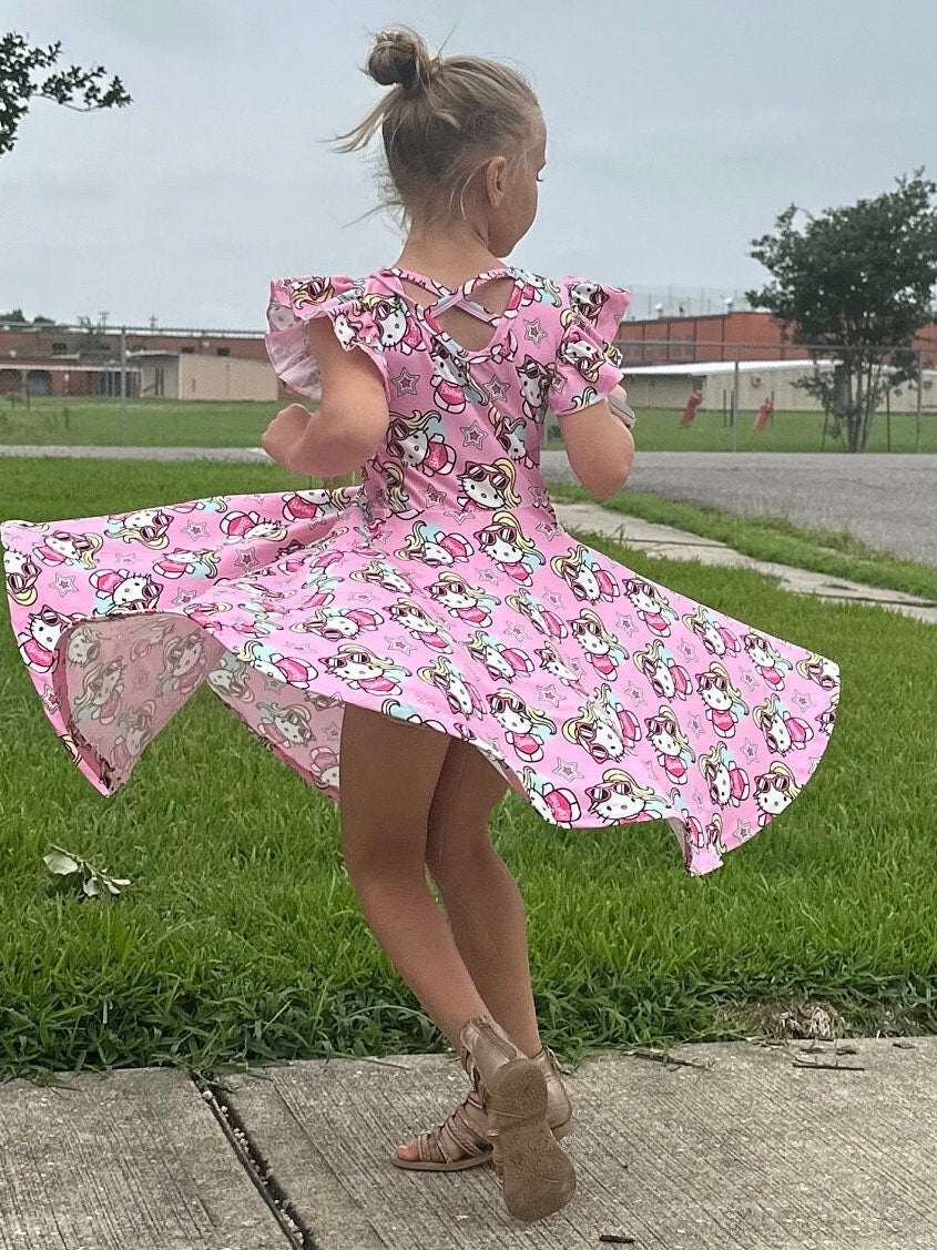 Pink Doll Kawaii Twirl Dress