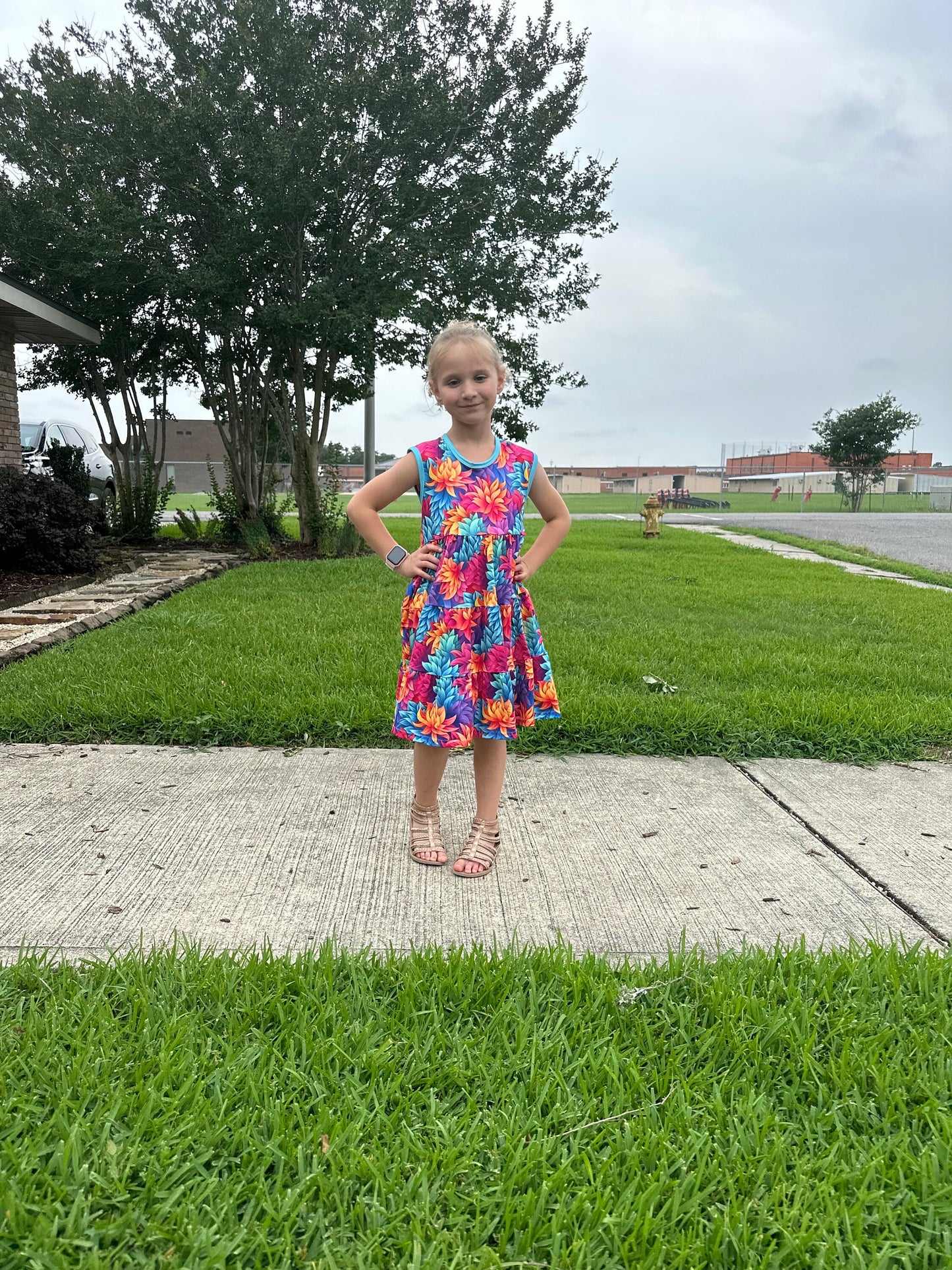 Floral Tiered Tank