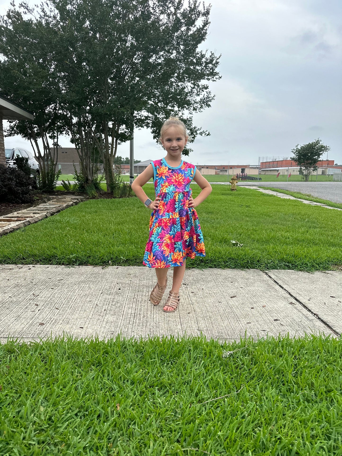 Floral Tiered Tank