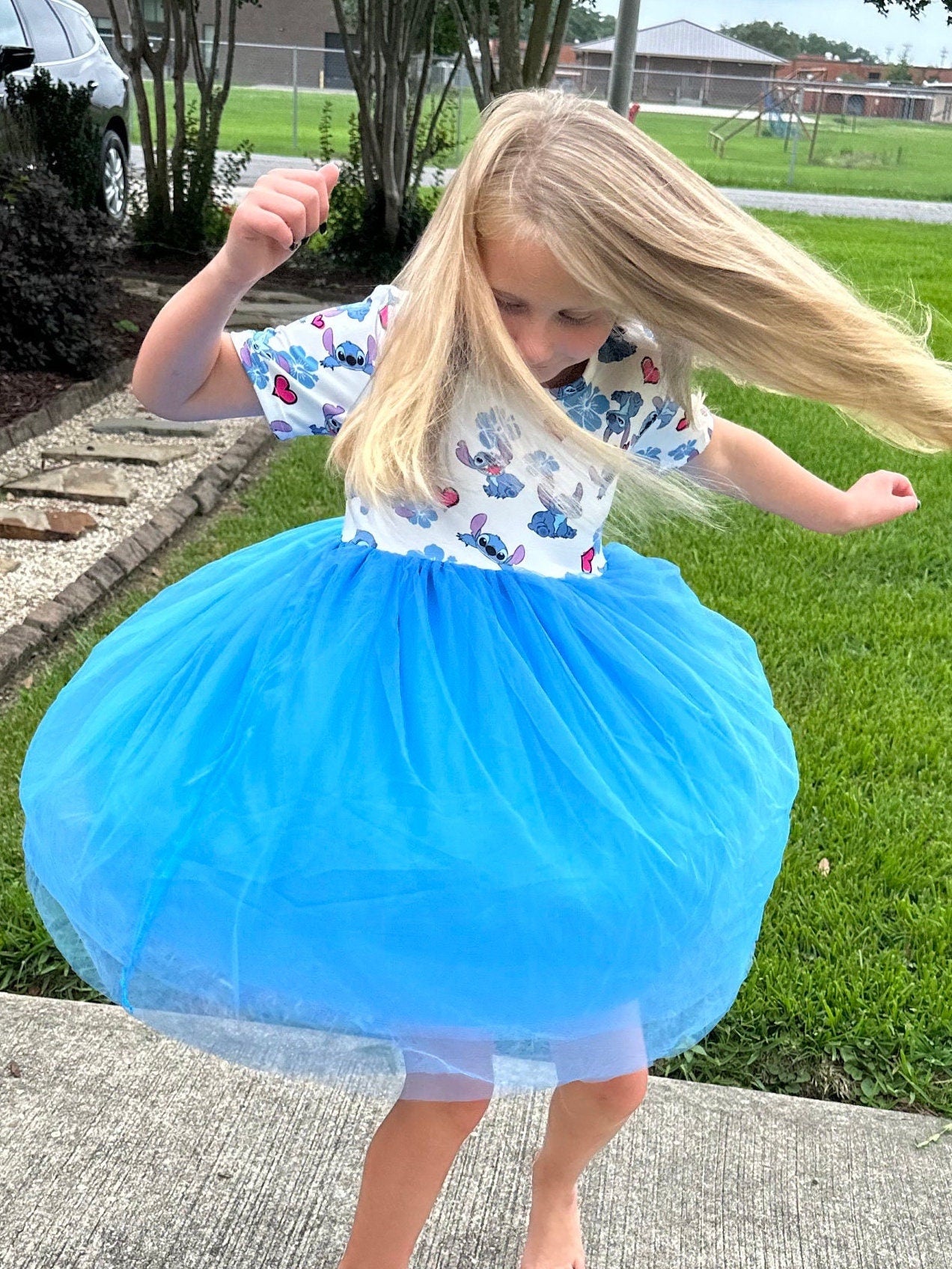 Blue Alien Tulle Dress